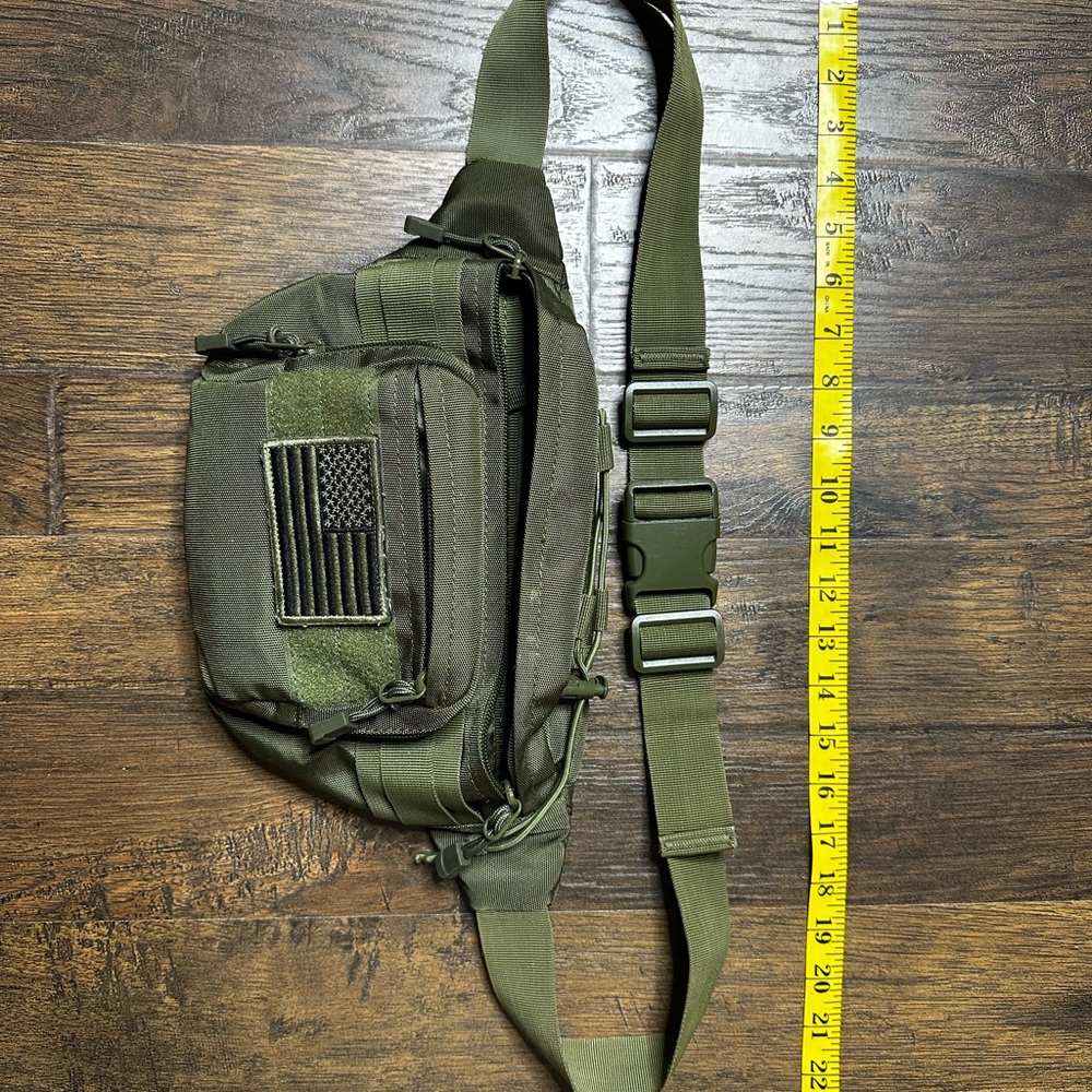 Olive Green Tactical Crossbody Bag